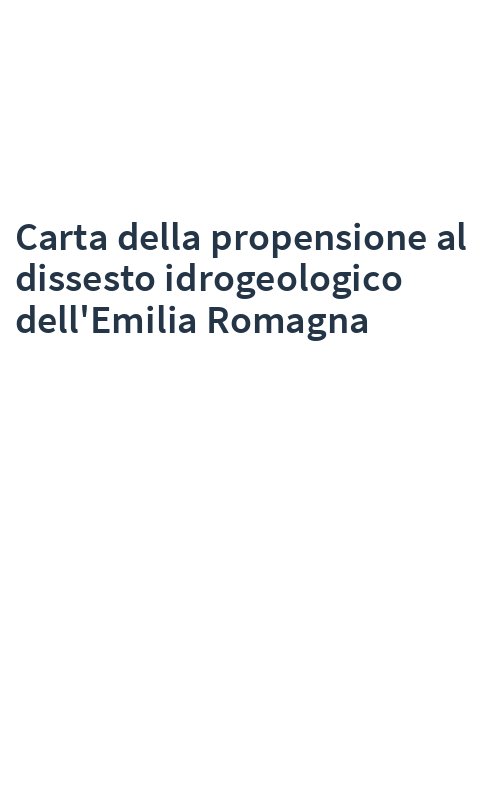 Carta della propensione al dissesto idrogeologico dell'Emilia Romagna