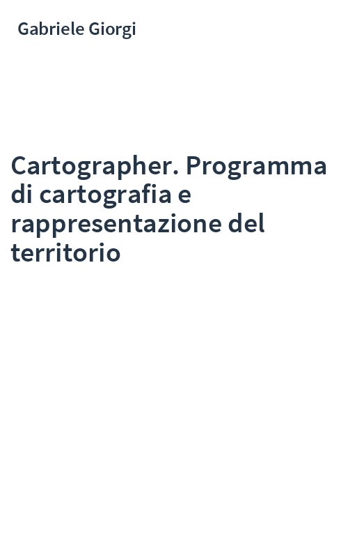 Cartographer. Programma di cartografia e rappresentazione del territorio