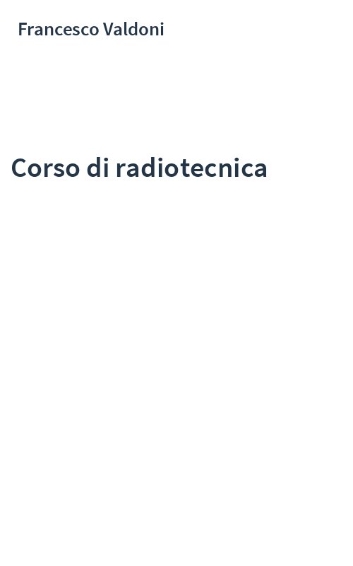 Corso di radiotecnica