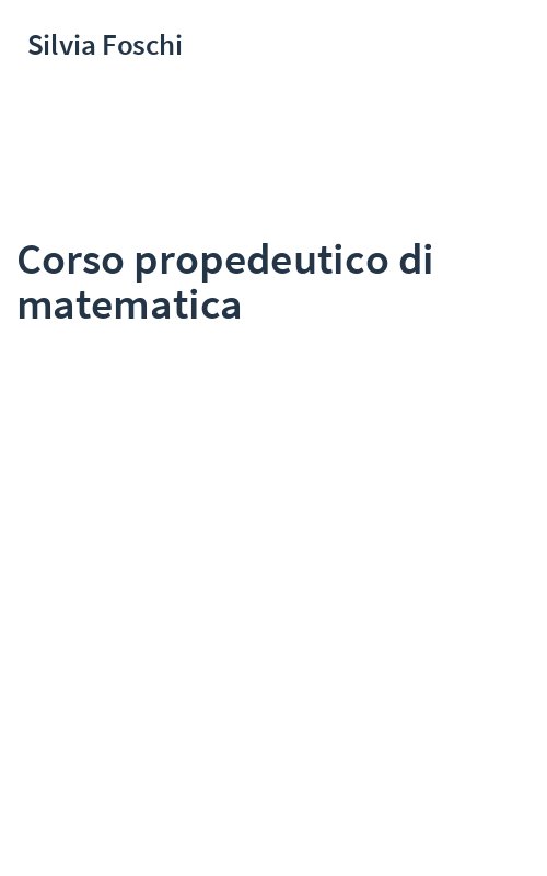Corso propedeutico di matematica