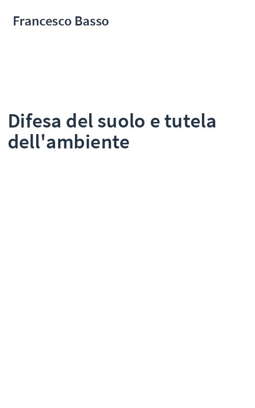 Difesa del suolo e tutela dell'ambiente