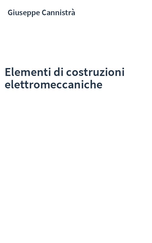 Elementi di costruzioni elettromeccaniche