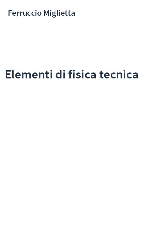 Elementi di fisica tecnica