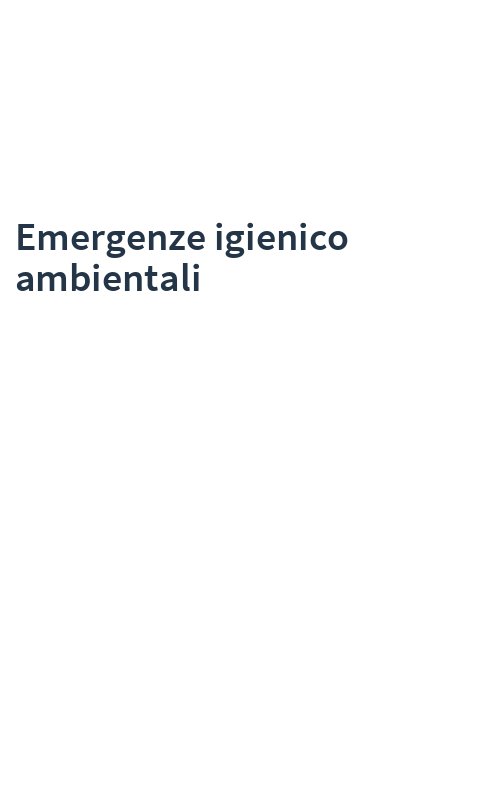 Emergenze igienico ambientali