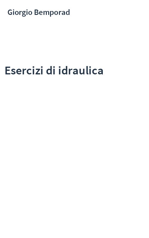 Esercizi di idraulica