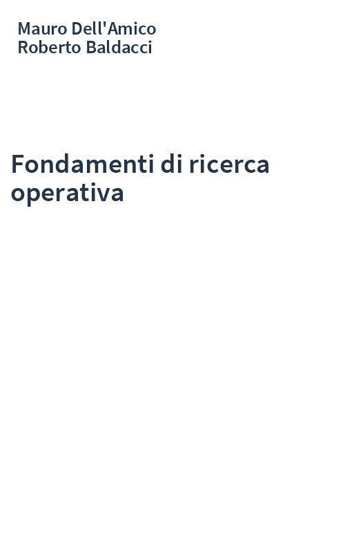 Fondamenti di ricerca operativa