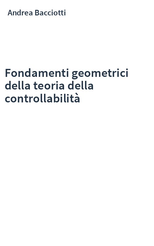 Fondamenti geometrici della teoria della controllabilità