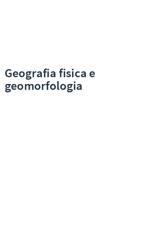 Geografia fisica e geomorfologia