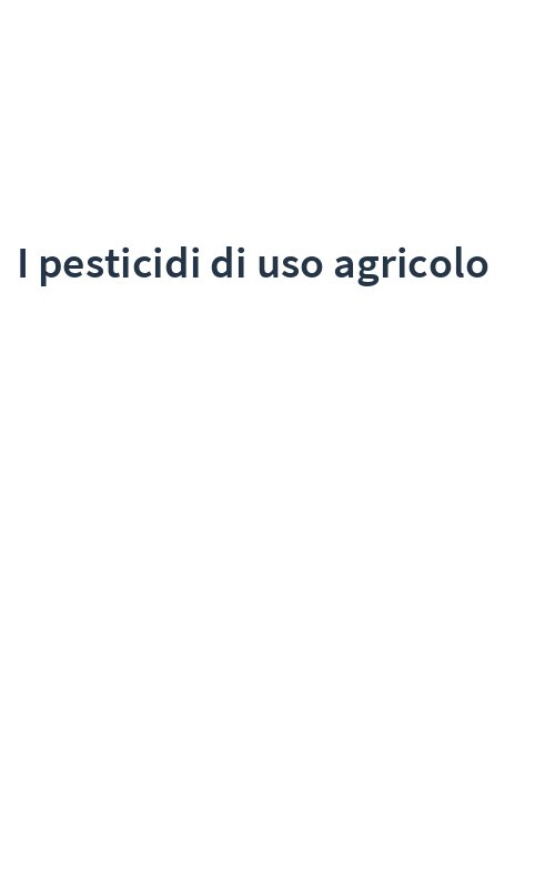 I pesticidi di uso agricolo