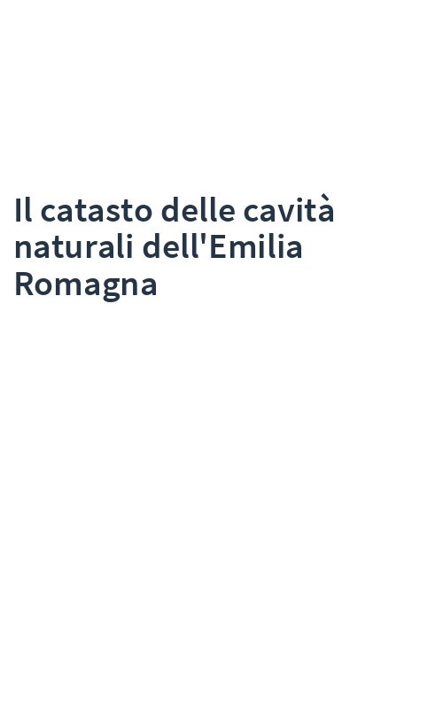 Il catasto delle cavità naturali dell'Emilia Romagna
