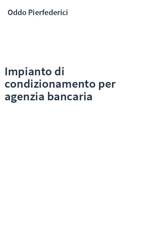 Impianto di condizionamento per agenzia bancaria