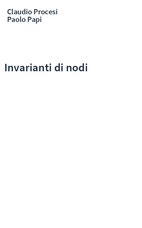 Invarianti di nodi