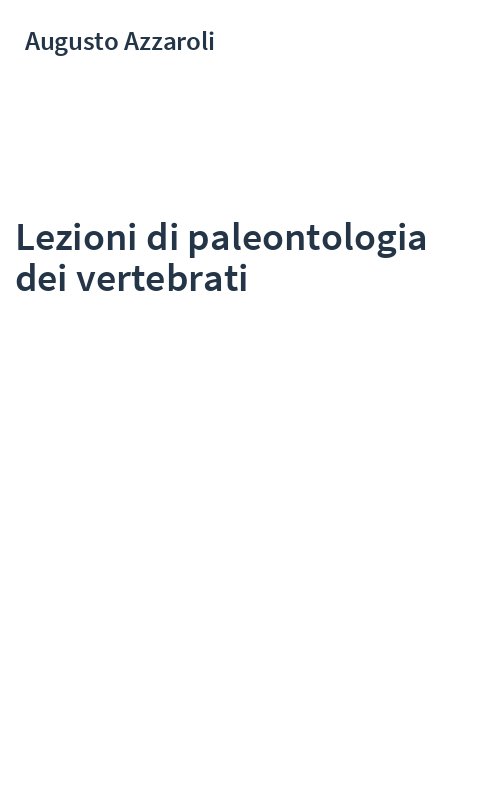 Lezioni di paleontologia dei vertebrati