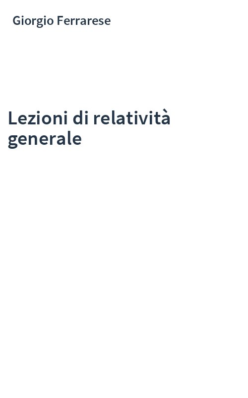 Lezioni di relatività generale