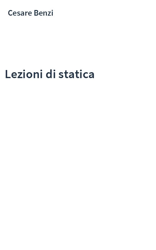 Lezioni di statica
