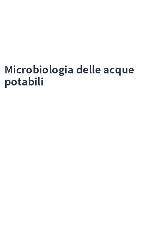 Microbiologia delle acque potabili