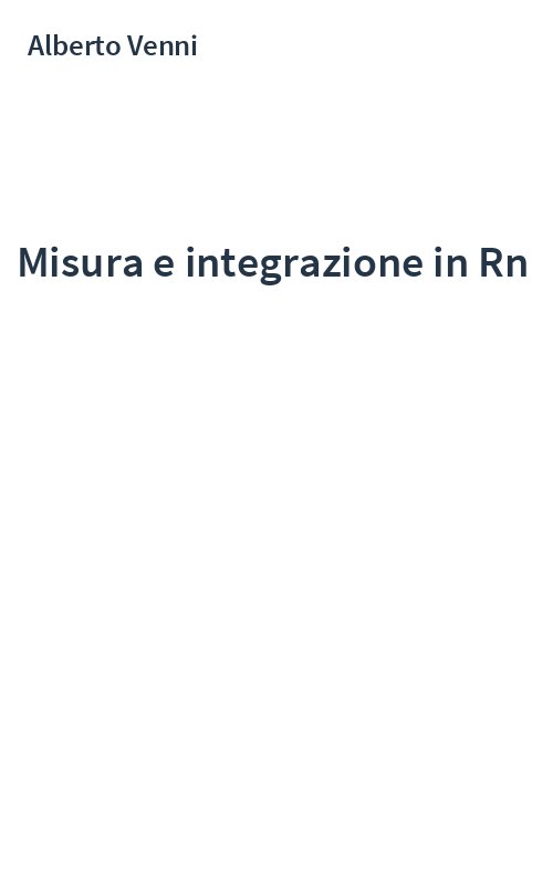 Misura e integrazione in Rn