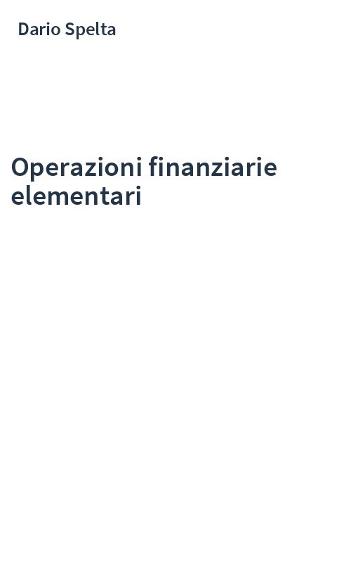 Operazioni finanziarie elementari