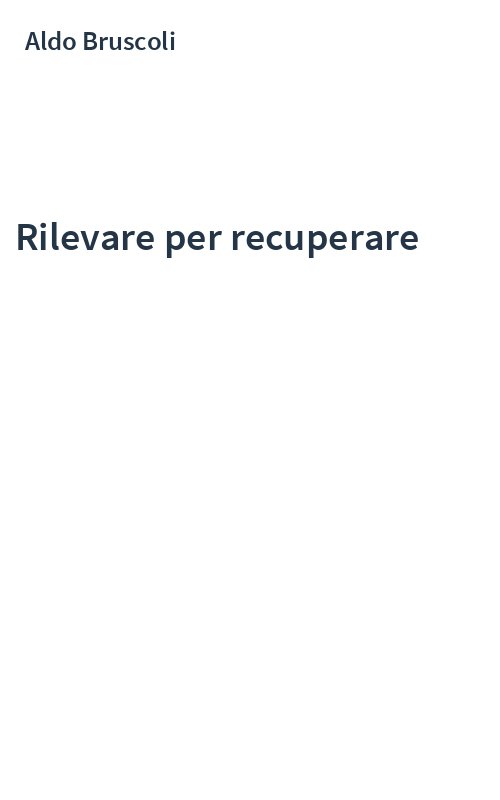Rilevare per recuperare