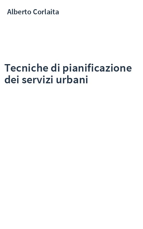 Tecniche di pianificazione dei servizi urbani