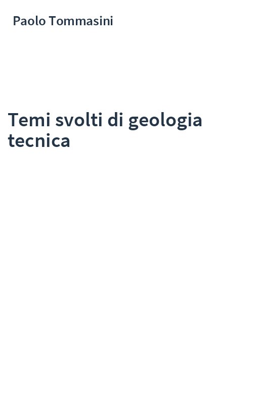 Temi svolti di geologia tecnica
