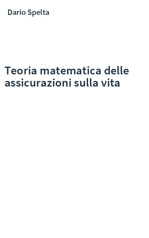 Teoria matematica delle assicurazioni sulla vita