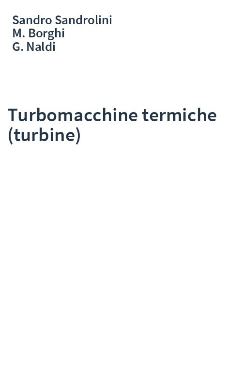 Turbomacchine termiche (turbine)