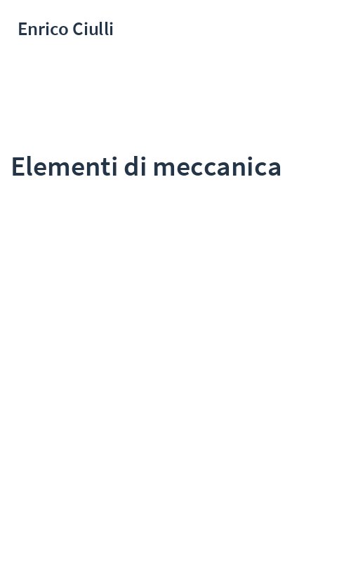 Elementi di meccanica