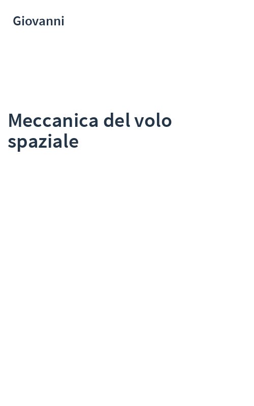 Meccanica del volo spaziale