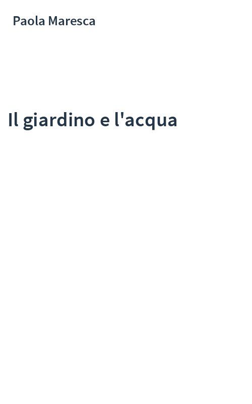 Il giardino e l'acqua