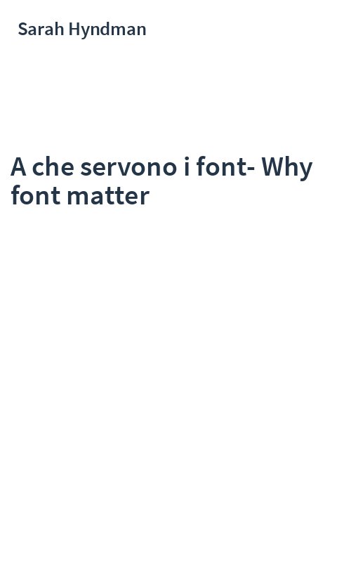 A che servono i font-Why font matter