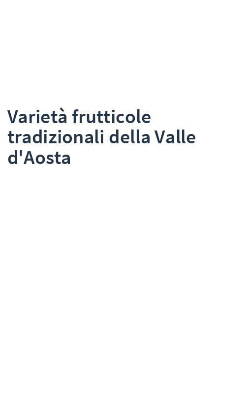 Varietà frutticole tradizionali della Valle d'Aosta