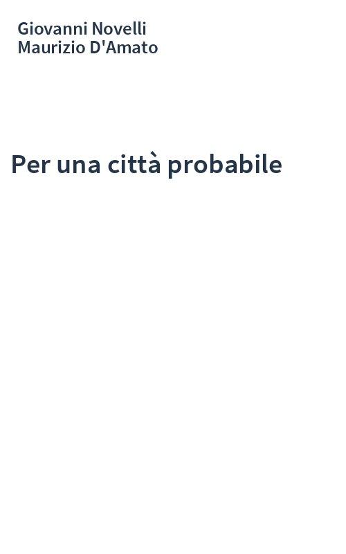 Per una città probabile