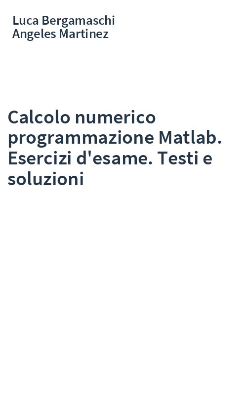 Calcolo numerico programmazione Matlab. Esercizi d'esame. Testi e soluzioni