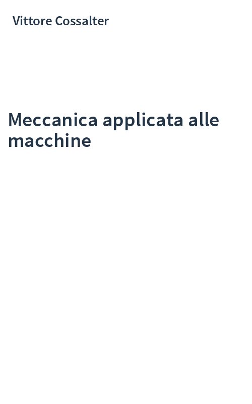 Meccanica applicata alle macchine