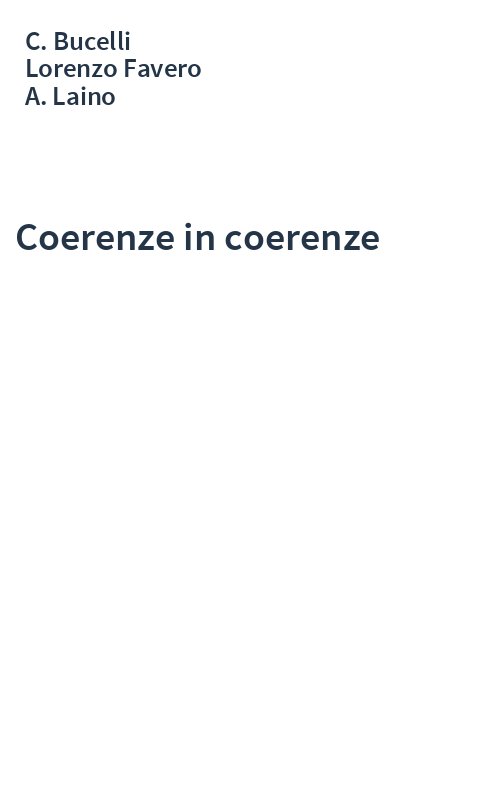 Coerenze in coerenze