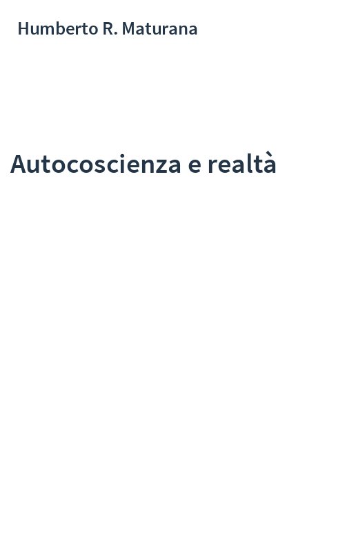 Autocoscienza e realtà