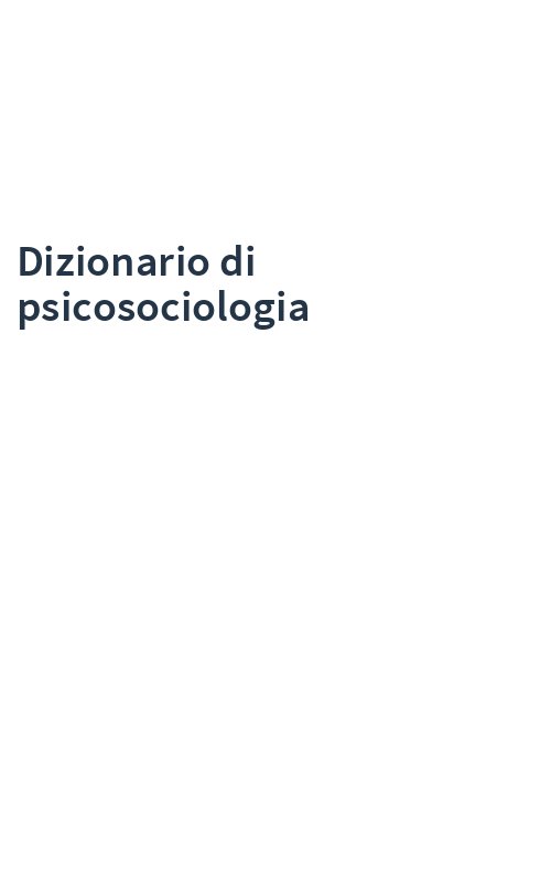 Dizionario di psicosociologia