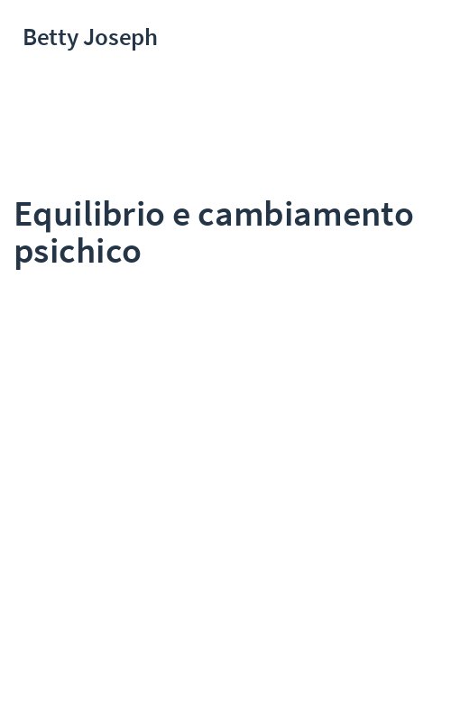 Equilibrio e cambiamento psichico
