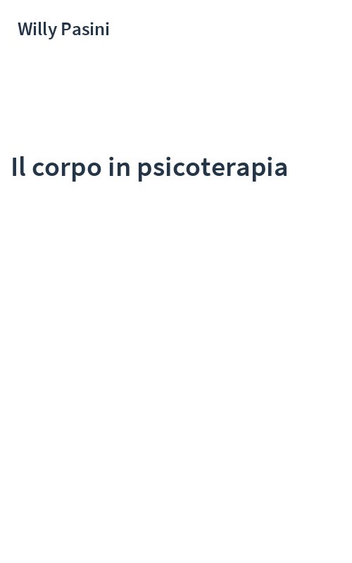 Il corpo in psicoterapia