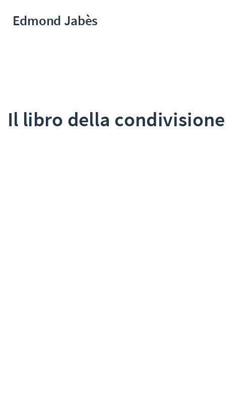Il libro della condivisione