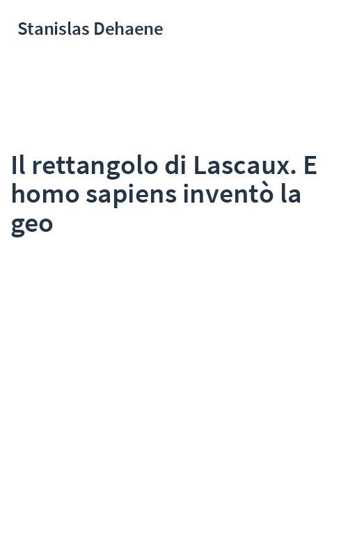 Il rettangolo di Lascaux. E homo sapiens inventò la geo