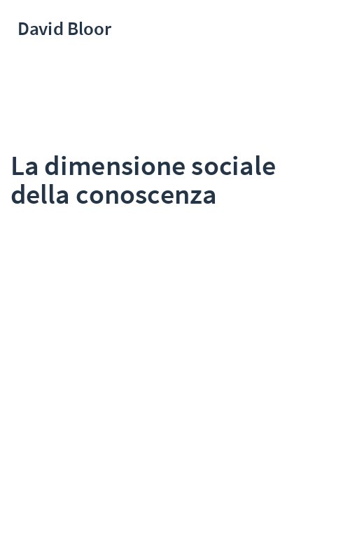 La dimensione sociale della conoscenza