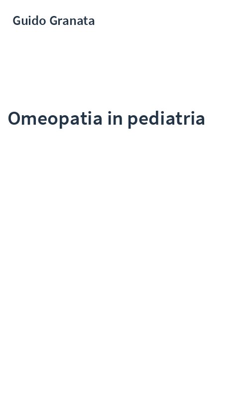 Omeopatia in pediatria
