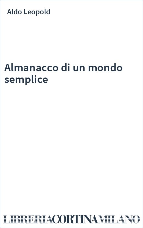Almanacco di un mondo semplice