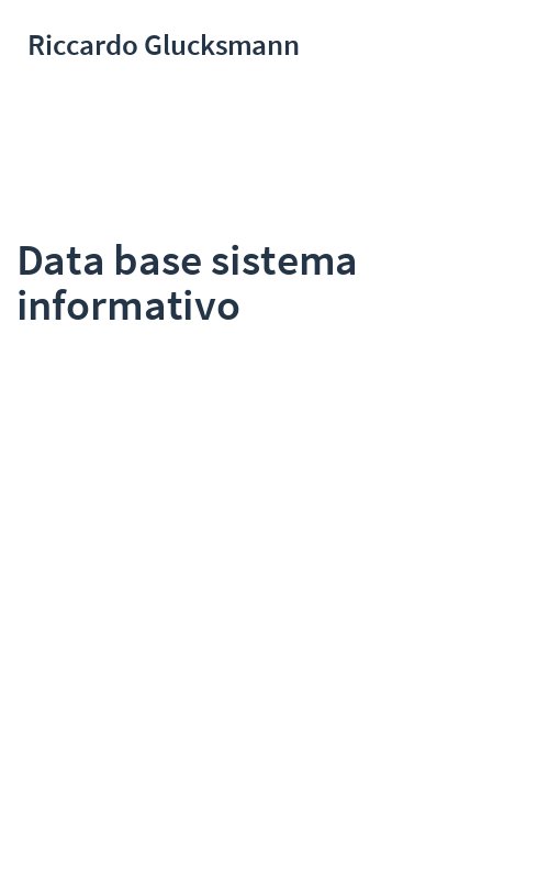 Data base sistema informativo