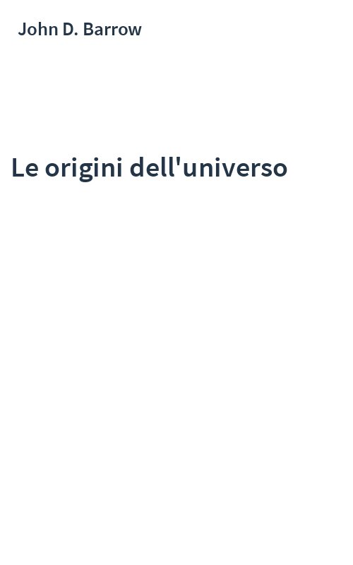 Le origini dell'universo