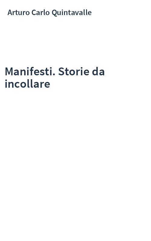 Manifesti. Storie da incollare