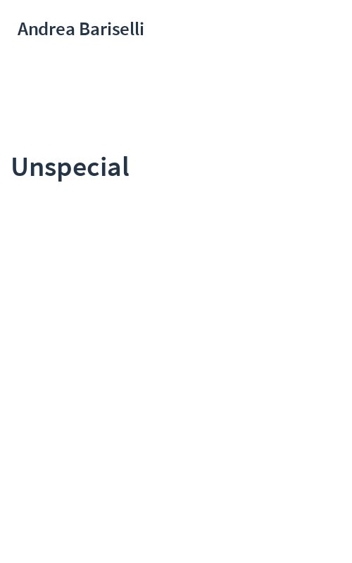 Unspecial