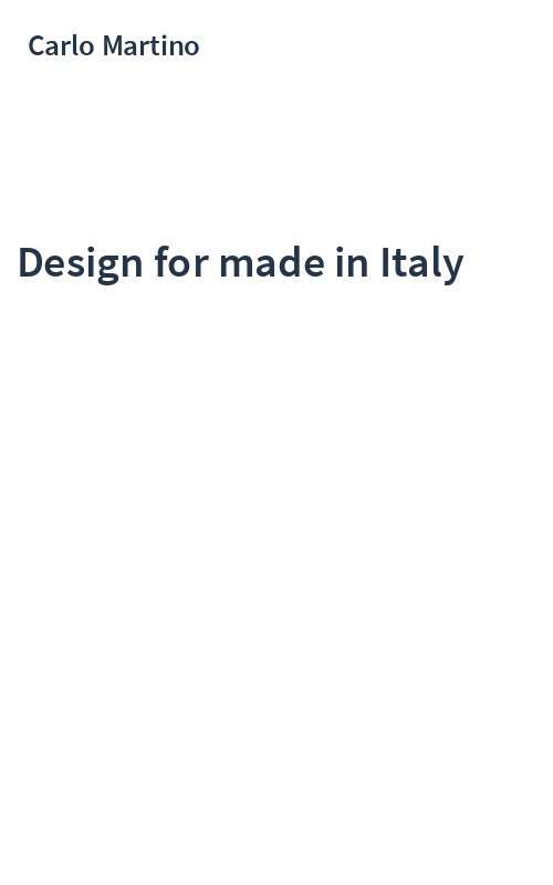 Design for made in Italy
